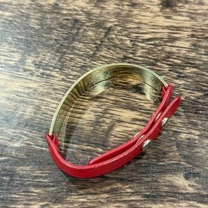 Furla Red and Gold Wrap Bracelet